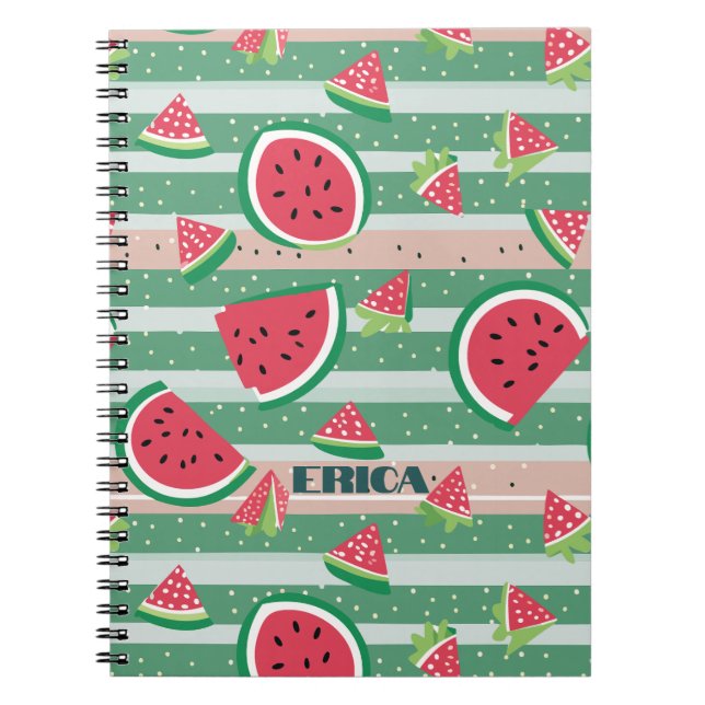 Watermelon Mönster Anteckningsbok (Framsidan)