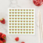 Watermelon Mönster Birthday Baby Showers Cute Pappersservett<br><div class="desc">Designat med ljust och färglöst vattenmelon mönster i fast vit bakgrund.</div>