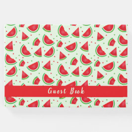 Watermelon Mönster Fruit Melon Ljust grönt Gästböcker