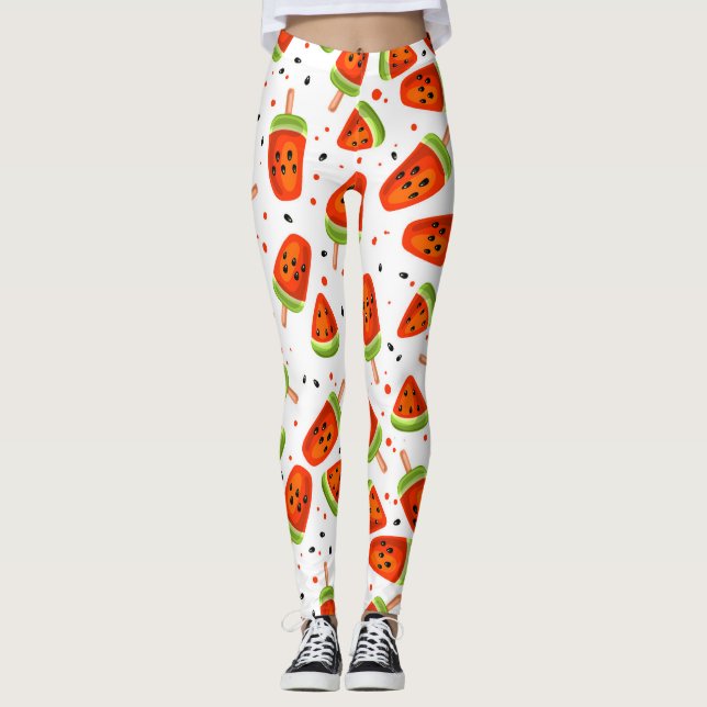 Watermelon mönster leggings (Framsida)