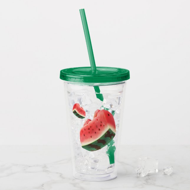 Watermelon Mönster Take Away Mugg (Framsida Ice)
