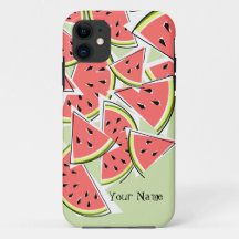 Watermelon "Namn" grönt iphone case