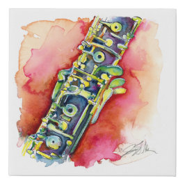 Watermelon Oboe - wodwinds faux canvas wrap