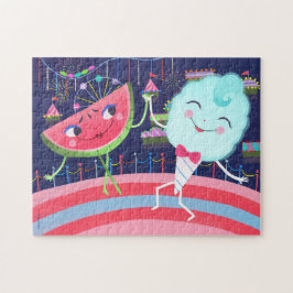 Watermelon och Cotton Candy Carnival Pussel