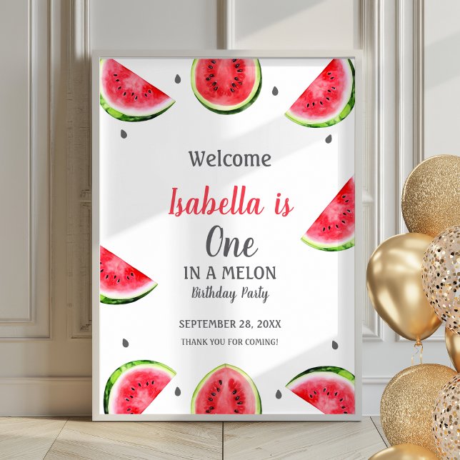 Watermelon One i Melon Poster välkomsttecken (Skapare uppladdad)