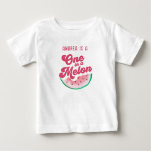 Watermelon One i Melon Retro First Birthday T Shirt
