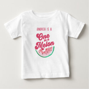Watermelon One i Melon Retro First Birthday T Shirt