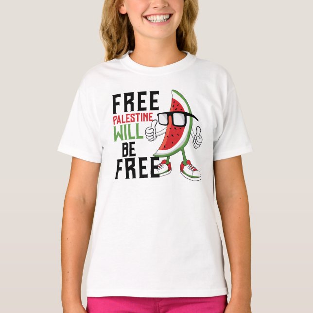 Watermelon Palestine Freedom T Shirt (Framsida)