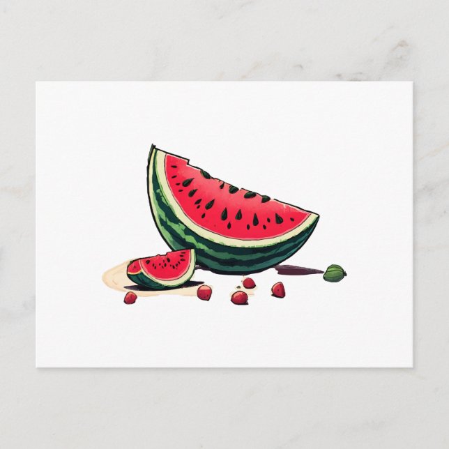 Watermelon Palestine Helg Vykort (Framsida)