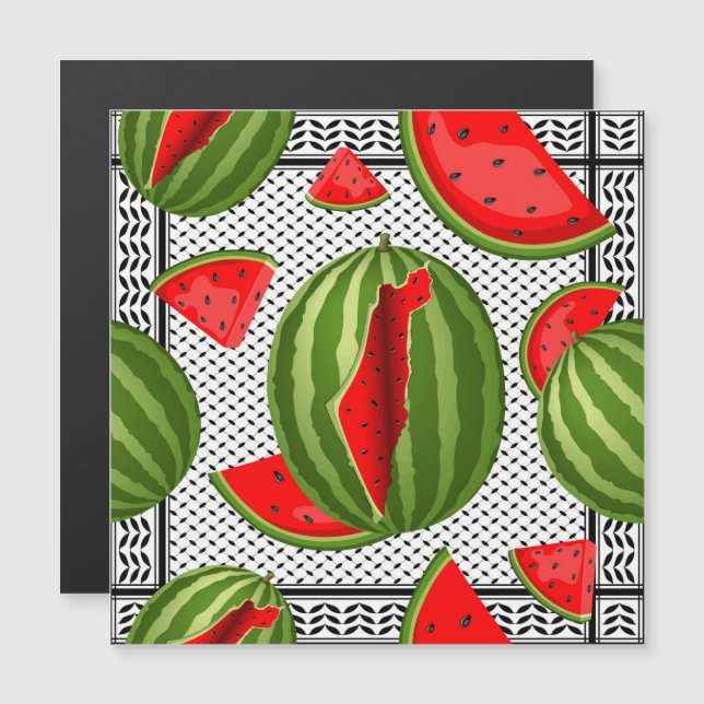 Watermelon Palestine Karta Slice (Fram/baksida)