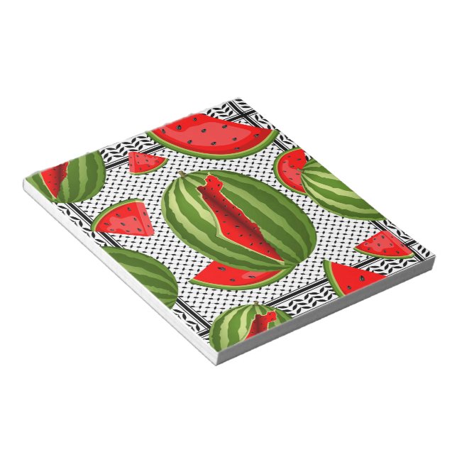 Watermelon Palestine Karta Slice Anteckningsblock (Vinklad)