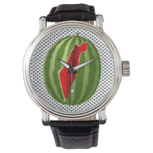 Watermelon Palestine Karta Slice Armbandsur