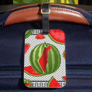 Watermelon Palestine Karta Slice Bagagebricka