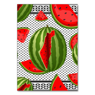 Watermelon Palestine Karta Slice Bordsnummer