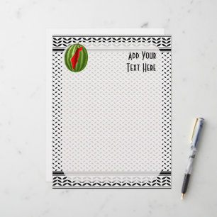 Watermelon Palestine Karta Slice Brevhuvud