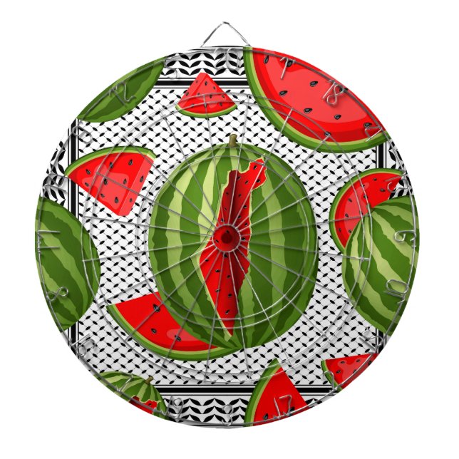 Watermelon Palestine Karta Slice Darttavla (Framsidan)