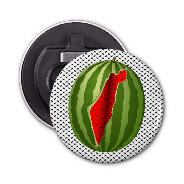 Watermelon Palestine Karta Slice Flasköppnare (Framsidan)