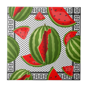 Watermelon Palestine Karta Slice Kakelplatta