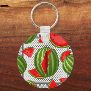 Watermelon Palestine Karta Slice Nyckelring