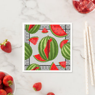 Watermelon Palestine Karta Slice Pappersservett
