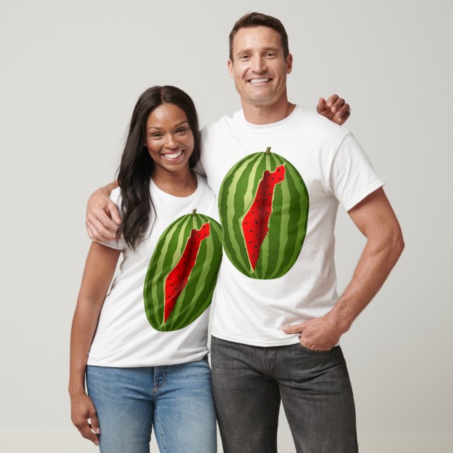 Watermelon Palestine Karta Slice T Shirt (Unisex)