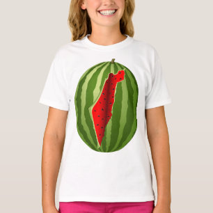 Watermelon Palestine Karta Slice T Shirt