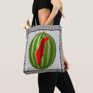 Watermelon Palestine Karta Slice Tygkasse