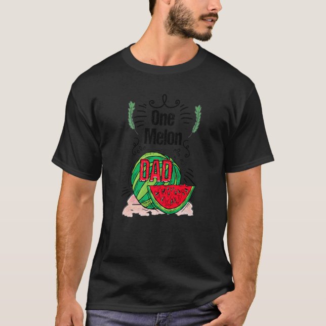 Watermelon Pappa Sommar Melon Fruit Fars dag T Shirt (Framsida)