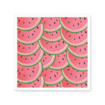 Watermelon Papper Napkins Sommfrukt Melon Picnic