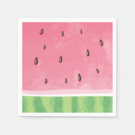 Watermelon Pappersservett Melon Birthday Fruktig
