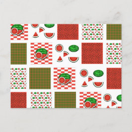 Watermelon Patchwork Vykort