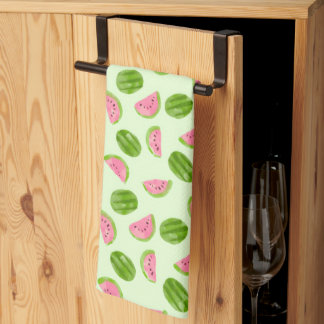 Watermelon Pattern Summer Fruit Green PinkTropical Kökshandduk