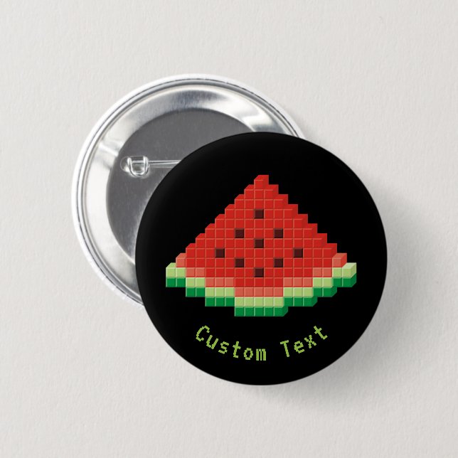 Watermelon Pixel Art Knapp (Framsida & baksida)