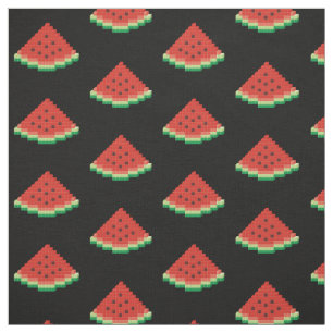 Watermelon Pixel Art Mönster Tyg