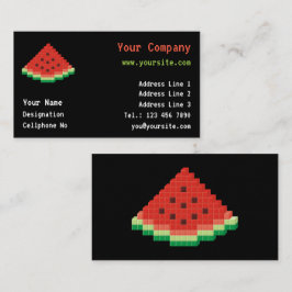 Watermelon Pixel Art Visitkort