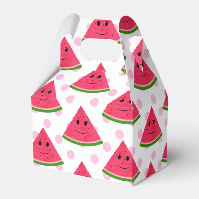 Watermelon Polka dots, sommarfavoritboxar Presentaskar (Baksidan Sidan)