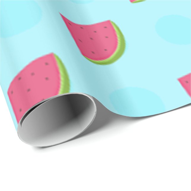 Watermelon Print Presentpapper (Rullad Hörn)