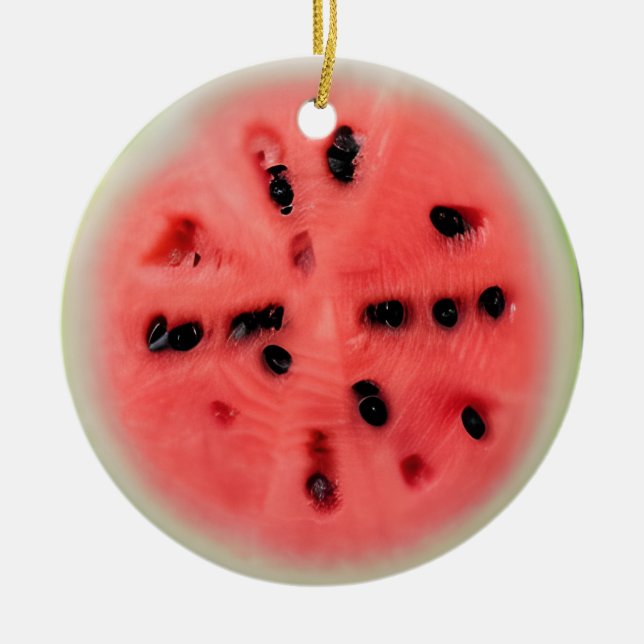 Watermelon Pun Personlig jul Julgransprydnad Keramik (Framsidan)