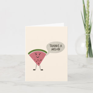 Watermelon Pun: Tack för ett Melon-tackkort Kort