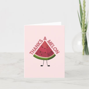 Watermelon Pun: Tack Melon Kort