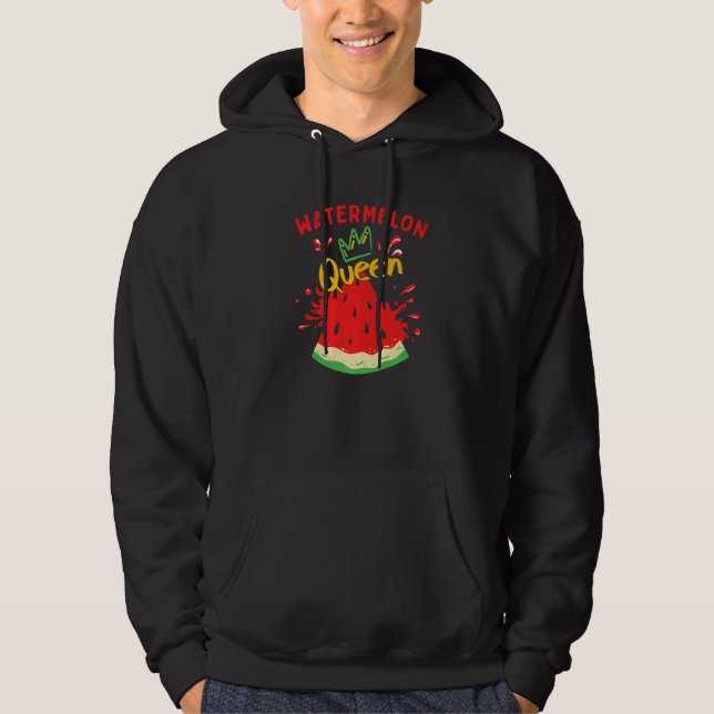 Watermelon Queen  Women Fruit Watermelon Hoodie (Framsida)