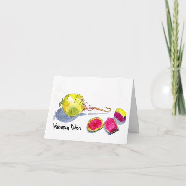 Watermelon Radish blank Notecard Anteckningskort (Framsida)