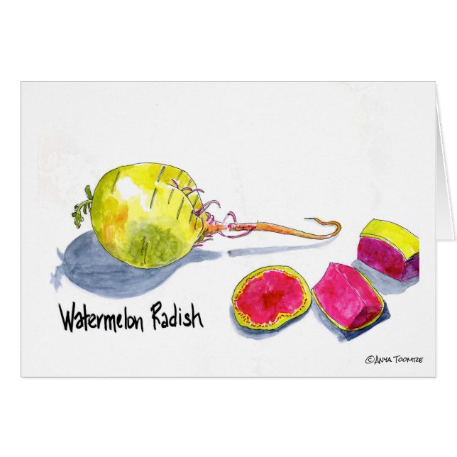 Watermelon Radish-kort OBS Kort (Framsidan Horizontal)
