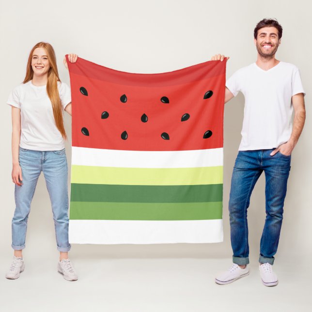 Watermelon Rand fleece filt (På plats)