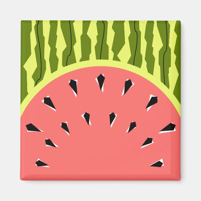 Watermelon Rand Rosa Magnet (Framsidan)