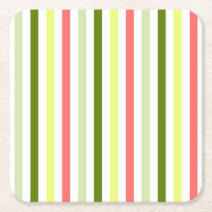 Watermelon Rand Thin Underlägg Papper Kvadrat