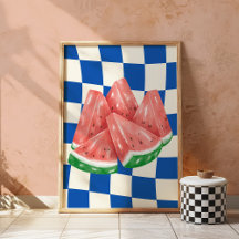 Watermelon Retro Art Kitchen Sommfruktvägg