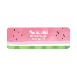 Watermelon Return Address Label Melon Party Fruit Returadress Etikett