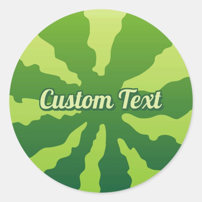 Watermelon Rind Runt Klistermärke (Framsida)