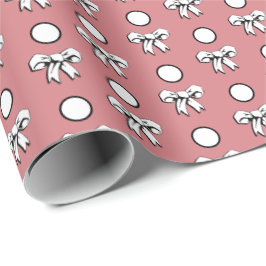 Watermelon Rosa and White Polka dots Shower Party Presentpapper